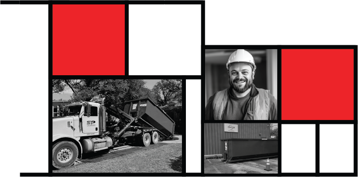 dumpster collage